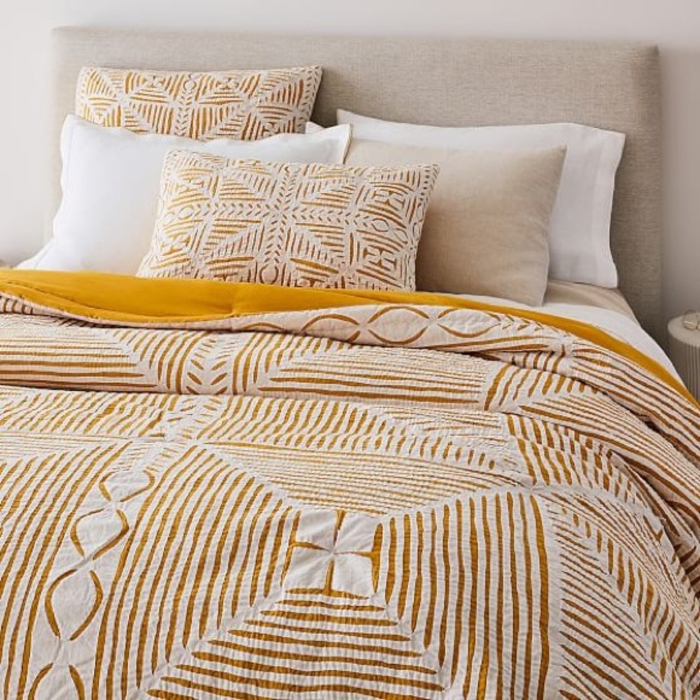 West Elm Reverse Applique Quilt & Shams